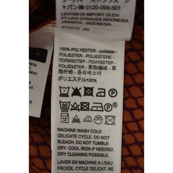 Levi's A4580-0003 Women's Sz XS Rust Orange Net Geo Jasper The Everyday Blouse - Picture 4 of 9